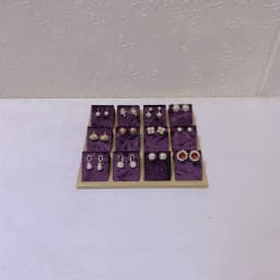 Fashion Purple Velvet Series Jewelry Display Props Window Ring Necklace Display Stand Earrings Bracelet Stand