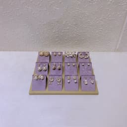 Fashion Purple Velvet Series Jewelry Display Props Window Ring Necklace Display Stand Earrings Bracelet Stand