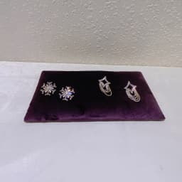Fashion Purple Velvet Series Jewelry Display Props Window Ring Necklace Display Stand Earrings Bracelet Stand
