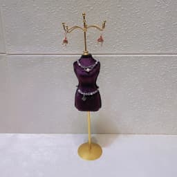 Fashion Purple Velvet Series Jewelry Display Props Window Ring Necklace Display Stand Earrings Bracelet Stand