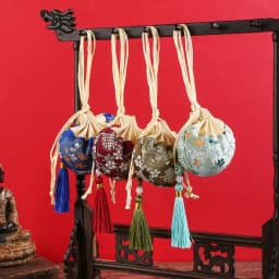 Exquisite Chinese Style Purse Pouch Drawstring Women Tassel Jewelry Storage Bag Multi-color Embroidery Cloth Jewelry Pouch
