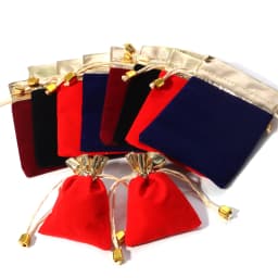 5-10 Pcs/Lot Velvet Drawstring Bags Gold Color Trims Multi-size Pouches for Jewelry Storage Wedding Party Portable Gifts Bag