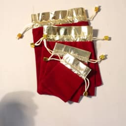 5-10 Pcs/Lot Velvet Drawstring Bags Gold Color Trims Multi-size Pouches for Jewelry Storage Wedding Party Portable Gifts Bag