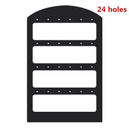 48 Holes Jewelry Organizer Stand Black Plastic Earring Holder Pesentoir Fashion Dangle Earrings Display For Women Rack Etagere