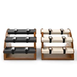 Oirlv 3 Layer Wooden Watch Stand Jewelry Organizer Jewelry Display Rack Large Capacity Watch Display Props Bracelet Jewelry Rack