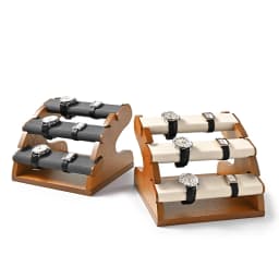 Oirlv 3 Layer Wooden Watch Stand Jewelry Organizer Jewelry Display Rack Large Capacity Watch Display Props Bracelet Jewelry Rack