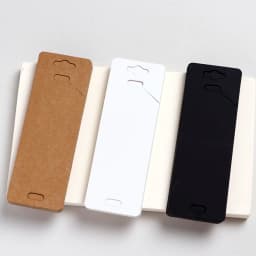 25PCS 4X11.5CM White Black Brown Blank Hanging Display Cardboard For Bracelets Jewelry Cards DIY Packages Wholesale Supplies