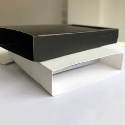 10pcs/lot Coated Paper Jewelry Packaging Black White 9*9 Cm Gift Boxes Outer Package Fit 3D Floating PE Film Display Case Box