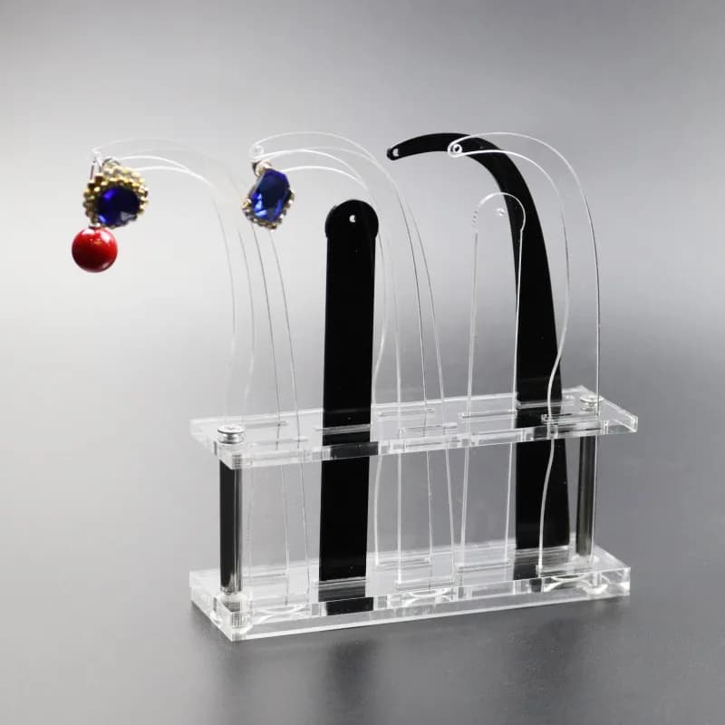 Acrylic Earring Try On Stick Forecast Shop Special Tool Ear Stud Jewelry Trial Display Holder Stand Case Shelf Organizer