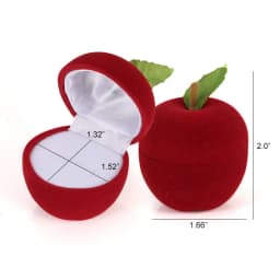 Velvet Jewelry Box Organizer Cute Animal Wedding Ring Box Fruit Storage Case Earring Necklace Display Packaging Gift Accessories