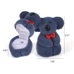 Velvet Jewelry Box Organizer Cute Animal Wedding Ring Box Fruit Storage Case Earring Necklace Display Packaging Gift Accessories
