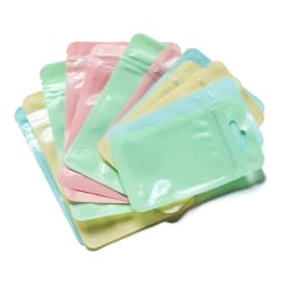 20/50pcs Iridescent Self Sealing Bags Macaron Color Plastic Packaging Pouch Jewelry Retail Storage Pouch Gift Bag