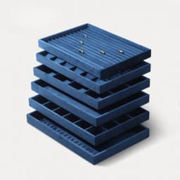 Luxury Custom Jewelry Display Tray Organizer Velvet Lined High-End Storage Showcase for Rings Necklaces Earrings