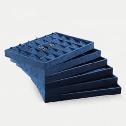 Luxury Custom Jewelry Display Tray Organizer Velvet Lined High-End Storage Showcase for Rings Necklaces Earrings