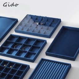 Luxury Custom Jewelry Display Tray Organizer Velvet Lined High-End Storage Showcase for Rings Necklaces Earrings