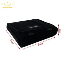 Exhibitor Set Jewelry Storage Bag Pearl Necklace Holder Black Velvet Pouch Square 5 Layers Fine Jewelry Travel Roll Bag for Ring