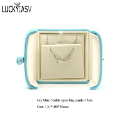 Wholesale Velvet Jewelry Box Double Open Ring Pendant Earrings Necklace Box Valentine's Day Surprise Gift Box Organizer Case