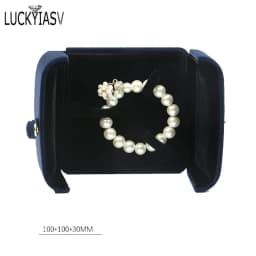 Wholesale Velvet Jewelry Box Double Open Ring Pendant Earrings Necklace Box Valentine's Day Surprise Gift Box Organizer Case
