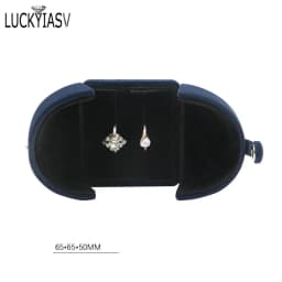 Wholesale Velvet Jewelry Box Double Open Ring Pendant Earrings Necklace Box Valentine's Day Surprise Gift Box Organizer Case