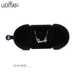 Wholesale Velvet Jewelry Box Double Open Ring Pendant Earrings Necklace Box Valentine's Day Surprise Gift Box Organizer Case