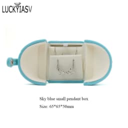 Wholesale Velvet Jewelry Box Double Open Ring Pendant Earrings Necklace Box Valentine's Day Surprise Gift Box Organizer Case