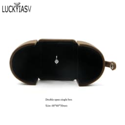 Wholesale Velvet Jewelry Box Double Open Ring Pendant Earrings Necklace Box Valentine's Day Surprise Gift Box Organizer Case