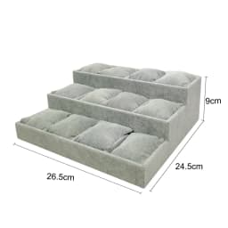 Velvet 3 Tier Bracelet Jewelry Display Tray 9 Grid With Pillow Bangle Necklace Storage Tray Watch Jewelry Organizer Stand Holder