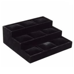 Velvet 3 Tier Bracelet Jewelry Display Tray 9 Grid With Pillow Bangle Necklace Storage Tray Watch Jewelry Organizer Stand Holder