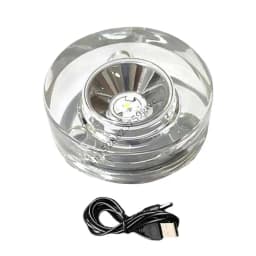 D0UF Multiple Color Rotating Stand USB Powered for Jewelry Artwork Showcase