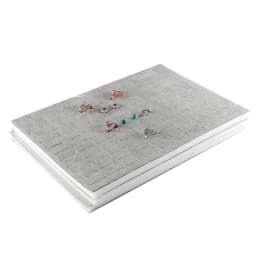 Black/Grey Velvet Jewelry Display Sponge Mat Tray DIY Insert Inner Ring Earrings Stud Storage Organizer Counter Jewelry Display