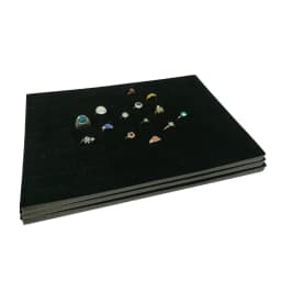Black/Grey Velvet Jewelry Display Sponge Mat Tray DIY Insert Inner Ring Earrings Stud Storage Organizer Counter Jewelry Display