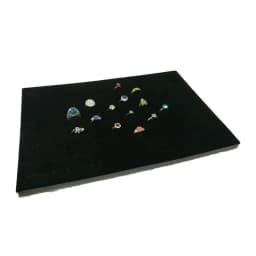 Black/Grey Velvet Jewelry Display Sponge Mat Tray DIY Insert Inner Ring Earrings Stud Storage Organizer Counter Jewelry Display