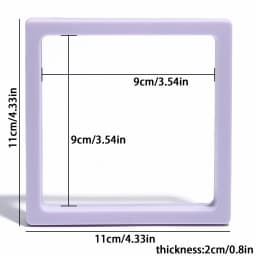 Colorful PE Film Jewelry Storage Box 3D Free Stand Suspension Floating Case Frame Ring Earrings Necklace Accessories Box Display