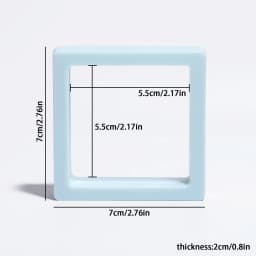 Colorful PE Film Jewelry Storage Box 3D Free Stand Suspension Floating Case Frame Ring Earrings Necklace Accessories Box Display