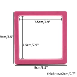 Colorful PE Film Jewelry Storage Box 3D Free Stand Suspension Floating Case Frame Ring Earrings Necklace Accessories Box Display
