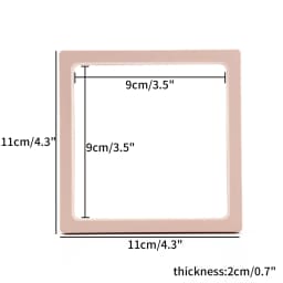 Colorful PE Film Jewelry Storage Box 3D Free Stand Suspension Floating Case Frame Ring Earrings Necklace Accessories Box Display