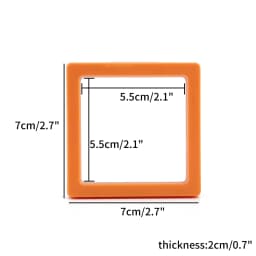 Colorful PE Film Jewelry Storage Box 3D Free Stand Suspension Floating Case Frame Ring Earrings Necklace Accessories Box Display