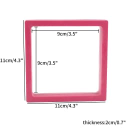 Colorful PE Film Jewelry Storage Box 3D Free Stand Suspension Floating Case Frame Ring Earrings Necklace Accessories Box Display