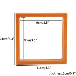 Colorful PE Film Jewelry Storage Box 3D Free Stand Suspension Floating Case Frame Ring Earrings Necklace Accessories Box Display
