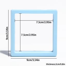Colorful PE Film Jewelry Storage Box 3D Free Stand Suspension Floating Case Frame Ring Earrings Necklace Accessories Box Display