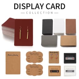 50pcs/lot Paper Display Cards Earrings Necklaces Storage Accessories Plastic jewelry bags Packaging for jewelry DIY Cardboard
