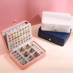 Jewelry Box PU Leather Jewellery Storage Earring Boxes Packaging Storage Display Case Organizer for Home Travel Girl Gift