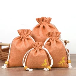 50Pcs/Lot 8x10 10x14 12x15cm Style Lotus Linen Jute Fabric Gift Bags Burlap Drawstring Storage Pouch Cotton Linen Packaging Bags