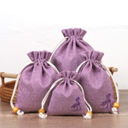 50Pcs/Lot 8x10 10x14 12x15cm Style Lotus Linen Jute Fabric Gift Bags Burlap Drawstring Storage Pouch Cotton Linen Packaging Bags