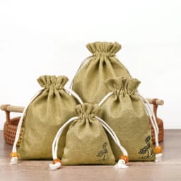 50Pcs/Lot 8x10 10x14 12x15cm Style Lotus Linen Jute Fabric Gift Bags Burlap Drawstring Storage Pouch Cotton Linen Packaging Bags