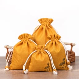 50Pcs/Lot 8x10 10x14 12x15cm Style Lotus Linen Jute Fabric Gift Bags Burlap Drawstring Storage Pouch Cotton Linen Packaging Bags