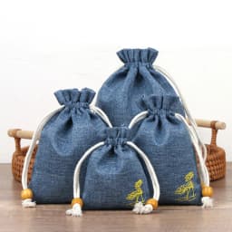 50Pcs/Lot 8x10 10x14 12x15cm Style Lotus Linen Jute Fabric Gift Bags Burlap Drawstring Storage Pouch Cotton Linen Packaging Bags