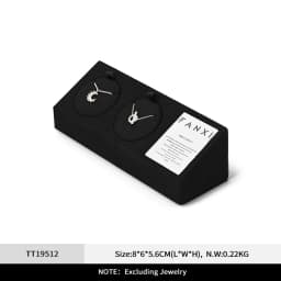Oirlv Black Jewelry Display Set Shop Cabinet Display Props for Necklace Bust Watch Holder Ring Earrings Bangle Decoration Rack