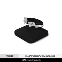 Oirlv Black Jewelry Display Set Shop Cabinet Display Props for Necklace Bust Watch Holder Ring Earrings Bangle Decoration Rack