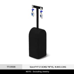 Oirlv Black Jewelry Display Set Shop Cabinet Display Props for Necklace Bust Watch Holder Ring Earrings Bangle Decoration Rack